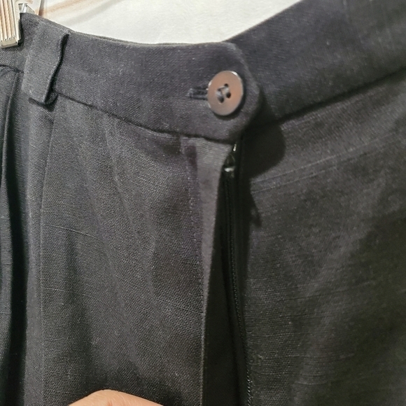 Vintage 90s JH Collectibles Black High Waisted Pleated Trouser Slacks Size 16 - Picture 3 of 11